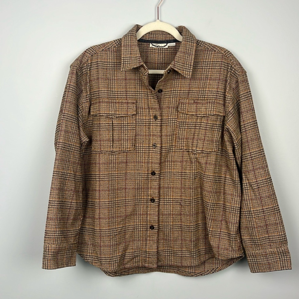 Jetty Marine Supply medium cotton plaid chest pocket button down shacket